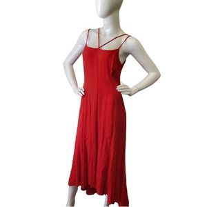 Vintage 90s Red Strappy Cocktail Dress